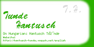 tunde hantusch business card